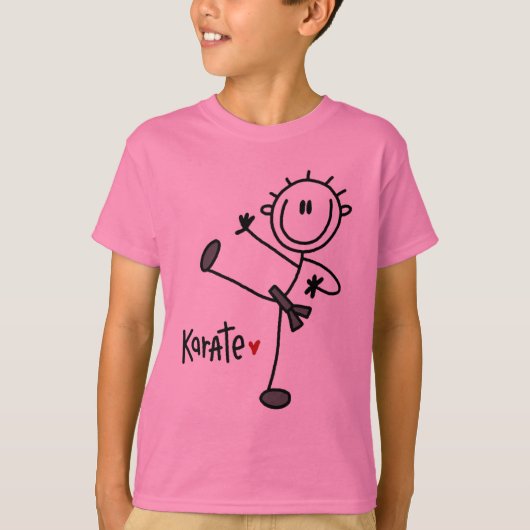 Grundlegende Strichmännchen-Karate-T - Shirts und (Vorderseite)