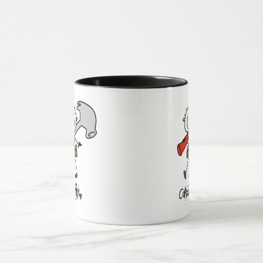 Grundlegende Strichmännchen-Tischler-T-Shirts und Tasse (Zentrum)