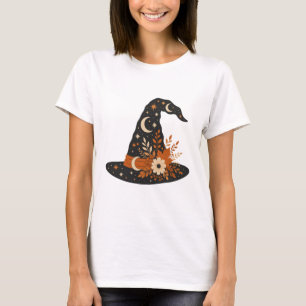Grundlegende süße retro-himmlische Hexen-Fall-T-Sh T-Shirt