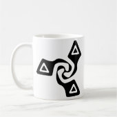 Grundlegende Tri Pfeile (Schwarzes) Kaffeetasse (Links)
