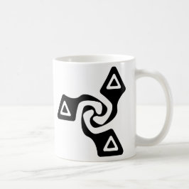 Grundlegende Tri Pfeile (Schwarzes) Kaffeetasse