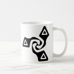 Grundlegende Tri Pfeile (Schwarzes) Kaffeetasse