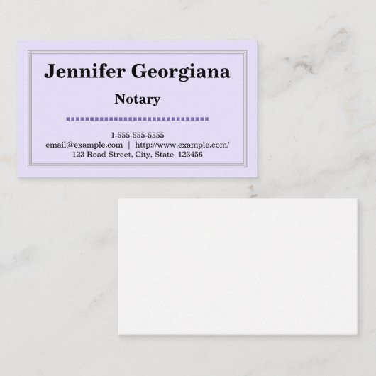 Grundlegende u. saubere Notar-Visitenkarte Visitenkarte (Vorne/Hinten)