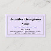 Grundlegende u. saubere Notar-Visitenkarte Visitenkarte (Vorderseite)