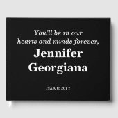 Grundlegende und angesehene Beerdigung/Memorial Gä Gästebuch (Vorderseite)