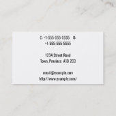 Grundlegende und Berufliche Visitenkarte (Rückseite)