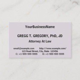 Grundlegende und bescheidene juristische Beruflich Visitenkarte
