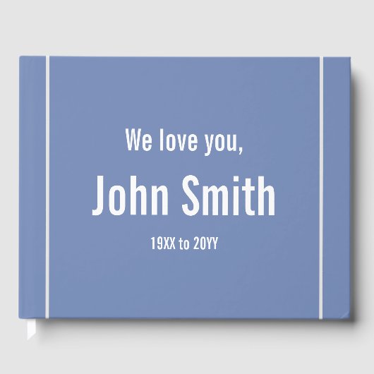 Grundlegende und elegante Beerdigung/Memorial Gäst Gästebuch (Vorderseite)