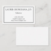 Grundlegende und Minimalistische Anwaltskarte Visitenkarte (Vorne/Hinten)