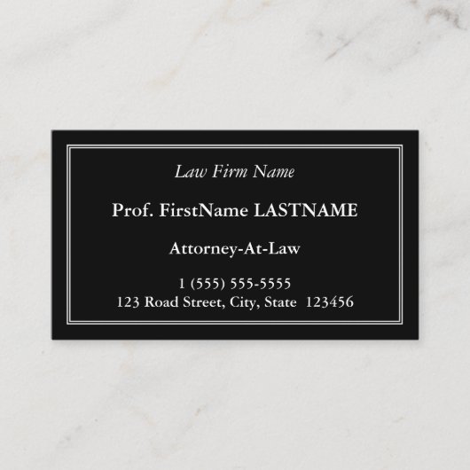 Grundlegende und Schlichte Anwaltskarte Visitenkarte (Vorderseite)