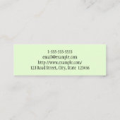 Grundlegende und schlichte mini visitenkarte (Rückseite)