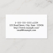 Grundlegende und Schlichte Unternehmenskarte Visitenkarte (Rückseite)