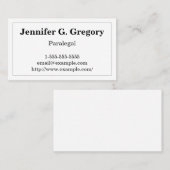 Grundlegende und traditionelle visitenkarte (Vorne/Hinten)