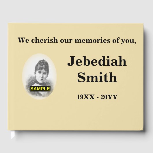 Grundlegende und untergeordnete Beerdigung/Gedenkg Gästebuch (Vorderseite)