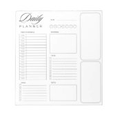 Grundlegende universelle Tagesplanblätter Notizblock (Vorderseite)
