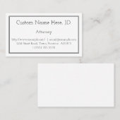 Grundlegende Visitenkarte (Vorne/Hinten)