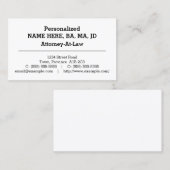 Grundlegende Visitenkarte (Vorne/Hinten)