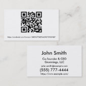 Grundlegende Visitenkarte (Vorne/Hinten)