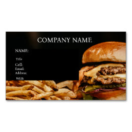 GRUNDLEGENDE VORLAGE FÜR GESCHÄFTSKARTENHAMBURGER MAGNETISCHE VISITENKARTE