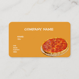 GRUNDLEGENDE VORLAGE GESCHÄFTSKARTE PIZZA VISITENKARTE