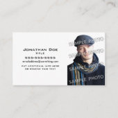 Grundlegende weiße Fotovorlage Visitenkarte (Vorderseite)