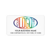 Grundlegende weiße Rücksendeadresse für Ihr Busine Adressaufkleber (Vorne)