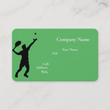 Grundlegende weiße Vorlage Visitenkarte Tennis