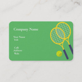 Grundlegende weiße Vorlage Visitenkarte Tennis