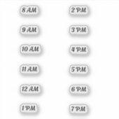 Grundlegende Zeitüberwachung für die Wasseraufnahm Aufkleber (Vorderseite)