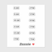 Grundlegende Zeitüberwachung für die Wasseraufnahm Aufkleber (Blatt)