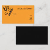 GRUNDLEGENDER BUSINESS CARD-Friseur Visitenkarte (Vorne/Hinten)