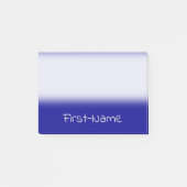 Grundlegender dunkelblauer Hintergrund und Post-it Klebezettel (Vorderseite)