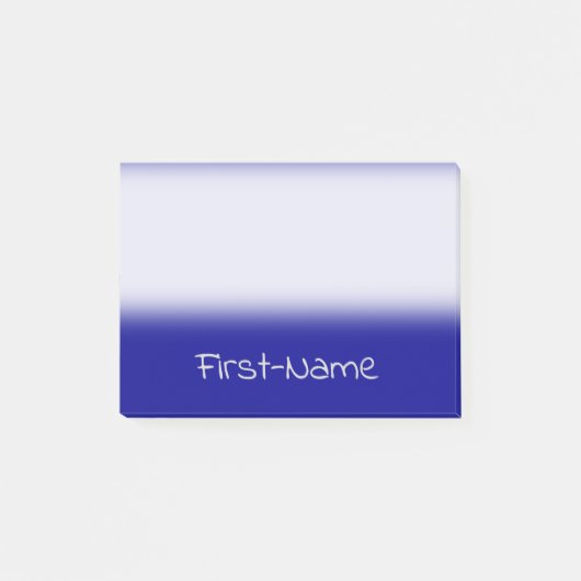 Grundlegender dunkelblauer Hintergrund und Post-it Klebezettel (Vorderseite)