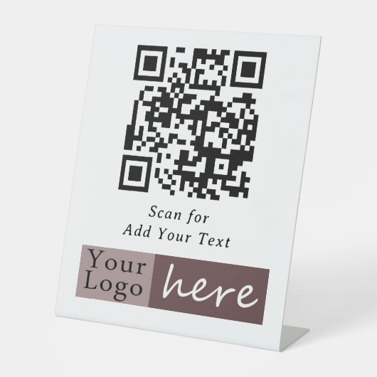 Grundlegender Geschäfts- QR-Code-Scan-Podest-Schil Sockelschild (Vorderseite)