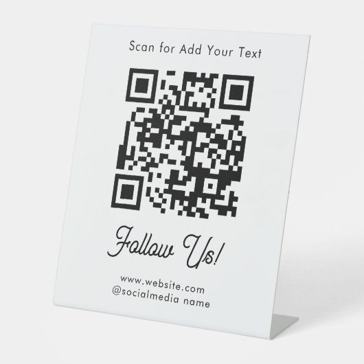 Grundlegender Geschäfts- QR-Code-Scan-Podest-Schil Sockelschild (Vorderseite)