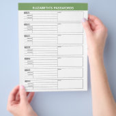 Grundlegender Kennworttracker mit Benutzername und Flyer (Hand)