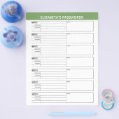 Grundlegender Kennworttracker mit Benutzername und Flyer (Einzeln)