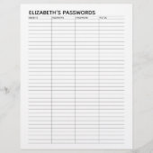 Grundlegender Kennworttracker mit Benutzernamen un Flyer (Vorne)