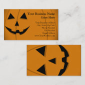 Grundlegender Kürbislaterne-Form-Entwurf Visitenkarte (Vorne/Hinten)