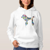 Grundlegender mit Kapuze das Sweatshirt-Pudel der Hoodie (Vorderseite)