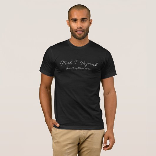Grundlegender Name Schwarz T-Shirt (Vorne ganz)