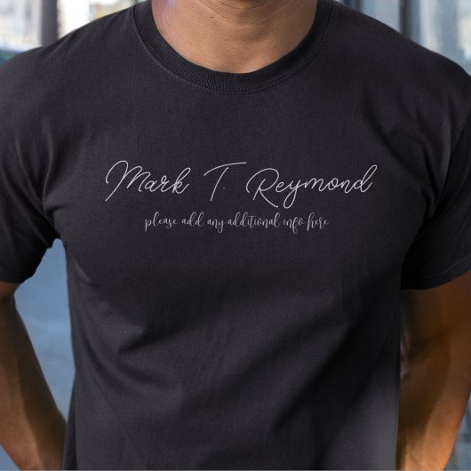 Grundlegender Name Schwarz T-Shirt