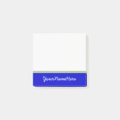 Grundlegender, schlichter, blauer Hintergrund + Post-it Klebezettel (Vorderseite)