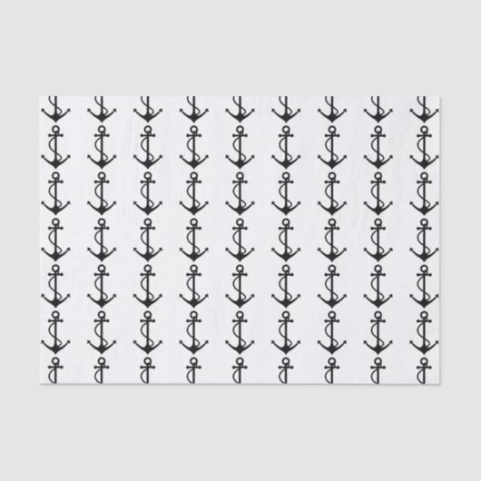 Grundlegender schwarzer Anker Seidenpapier (Vorderseite)