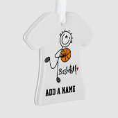 Grundlegender Strichmännchen-Basketball-Spieler Ornament (Vorderseite)