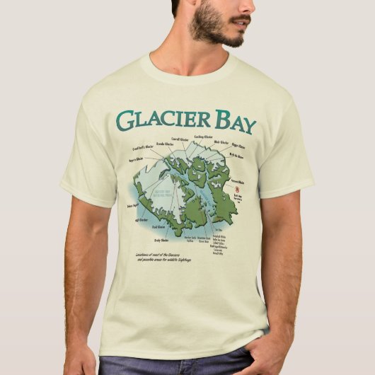 Grundlegender T - Shirt der Gletscher-Bucht-3 (Vorderseite)