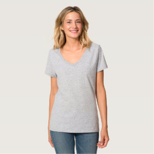 Grundlegender T - Shirt der V-Hals der Frauen