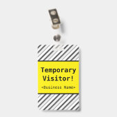 Grundlegender "vorübergehender Besucher!" Ausweis (Back with Clip)