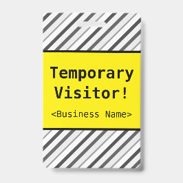 Grundlegender "vorübergehender Besucher!" Ausweis