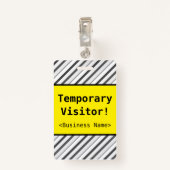 Grundlegender "vorübergehender Besucher!" Ausweis (Rückseite mit Klammer)